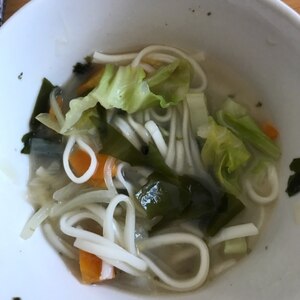 体が温まる！野菜を炒めず簡単！ちゃんぽん風うどん